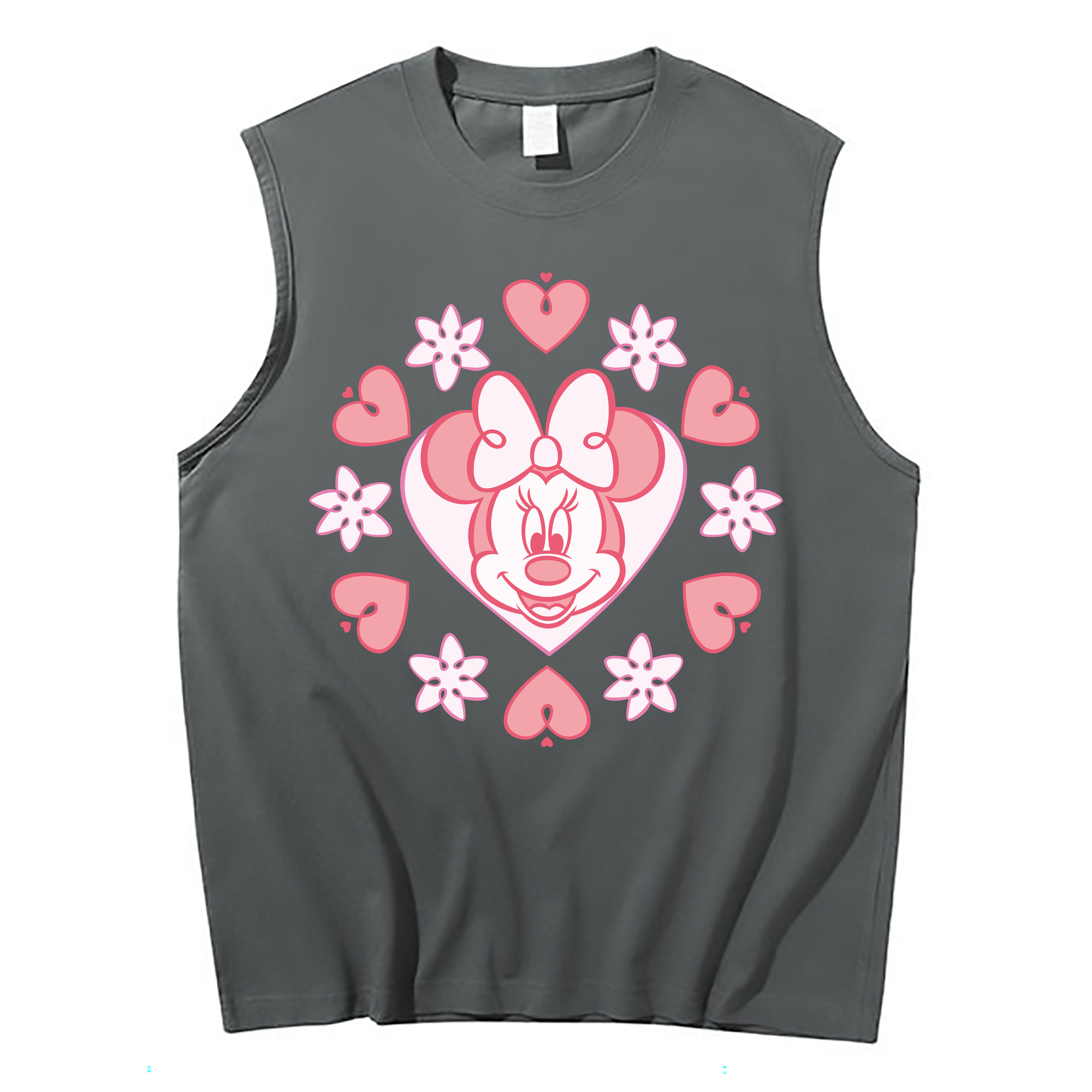 ミッキーマウス Mickey Mouse コットン100％タンクトップ（フロントプリント）